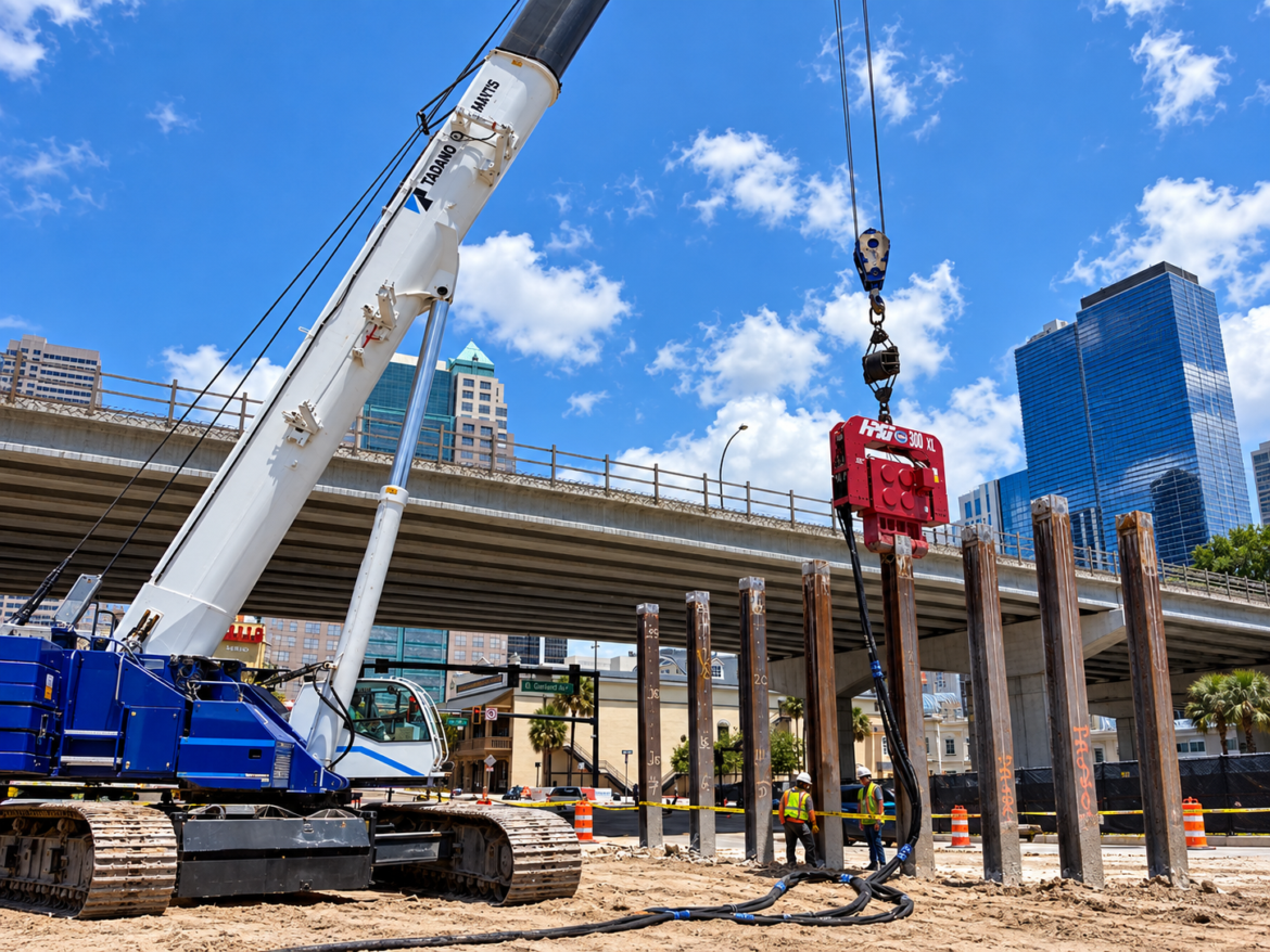 Driven piles do not require an open borehole to remain stable during installation, which can simplify construction below groundwater. Drilled shafts can also be constructed below groundwater, but casing, drilling slurry, and wet concrete-placement methods may be required.